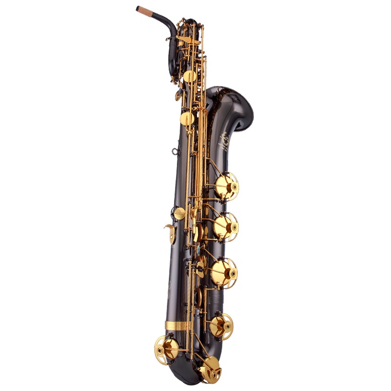 Black nickel painted keys for baritone saxophone